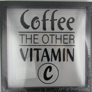 🍍🍍🍍 3 / $15 COFFEE THE OTHER VITAMIN C Table / Wall Plaque